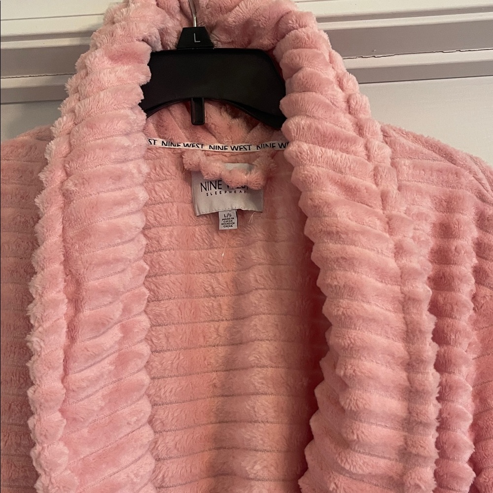 Nine West Ribbed Plush Robe -Size Large-new - Picture 3 of 7